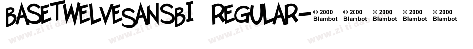 BaseTwelveSansBI Regular字体转换